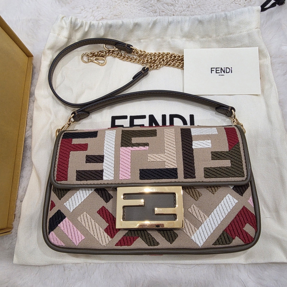 Fendi Multicolor Mini Baguette Bag